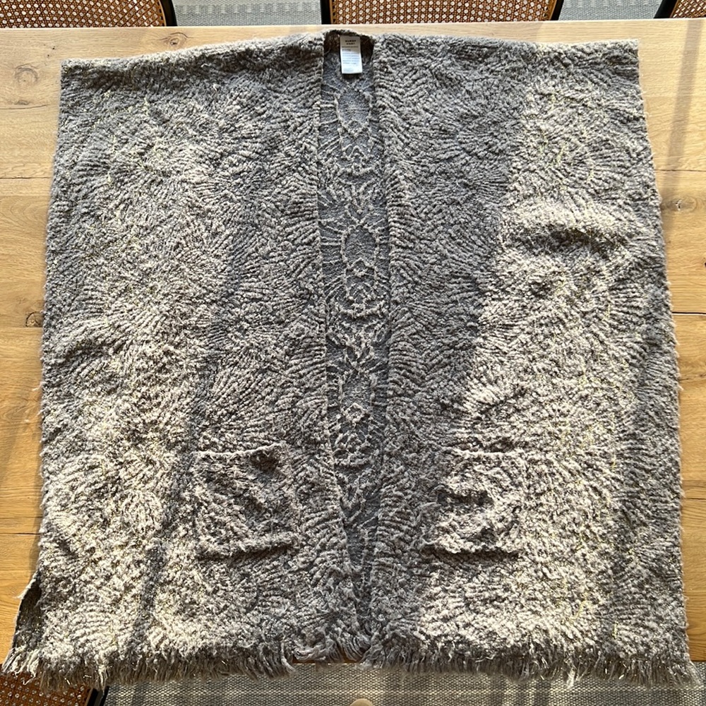 Soft and Fuzzy Shawl with Pockets